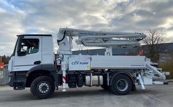 Spitzengegliederter Boom-Betonpumpe-LKW der marken-HB56K 56m
